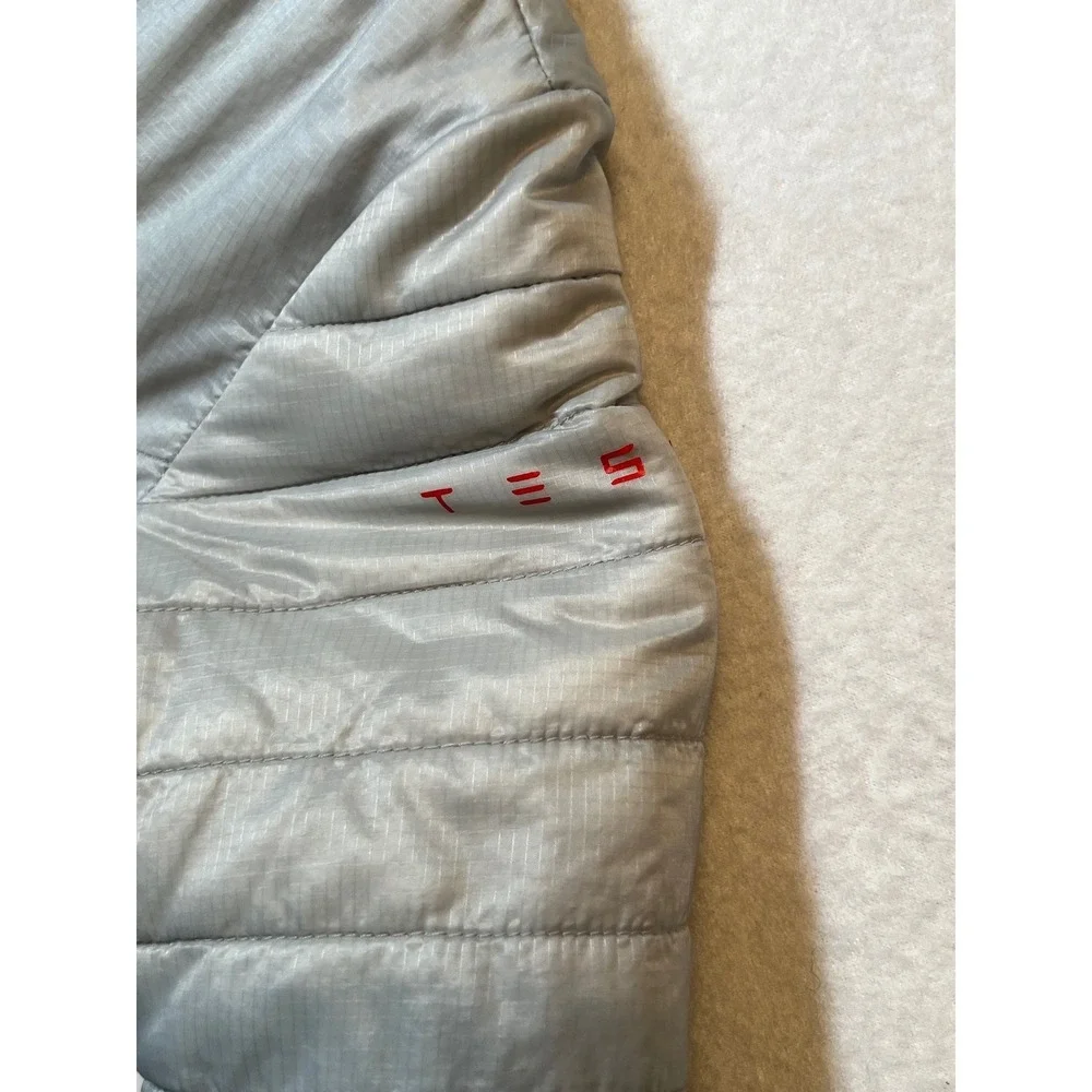 Tesla Kids Puffer Jacket Quilted 2T Silver Grey Full Zip Outerwear Gorpcore